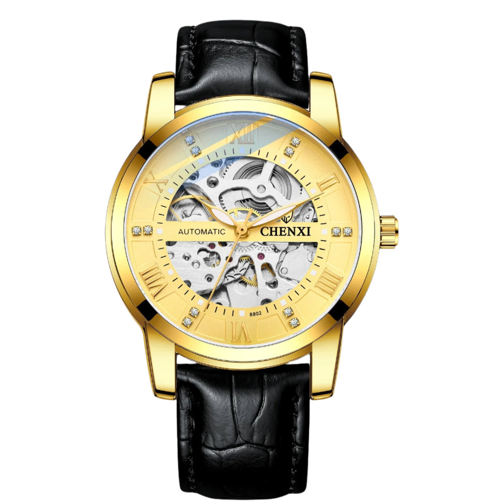CHENXI 8802 Nuovo orologio automatico di lusso da uomo, impermeabile, orologio meccanico di lusso con tourbillon, orologio da polso con numeri romani.