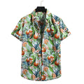 Men's Shirt Fashionable Casual Lapel Short Sleeve Shirt Cardigan Style Cotton Fabric Loose Slim Fit Men's Hawaiian Shirt
