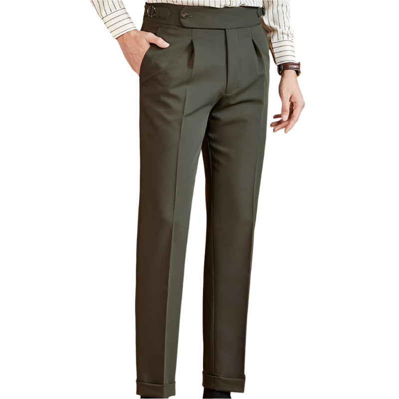 Men's Fashionable Business Casual Formal Pants Leisure Iron-free Micro-Elastic Polyester Fiber Men's Casual Formal Pants