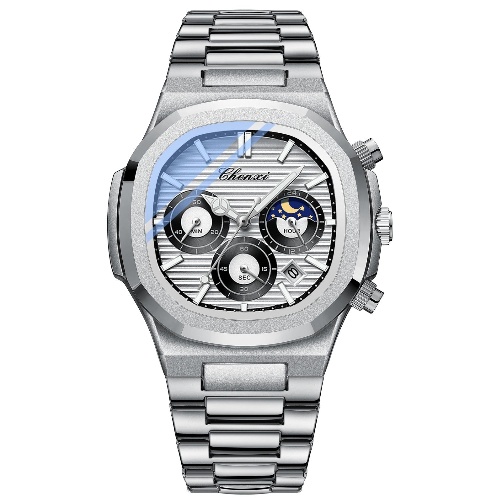 CHENXI Nuovo Orologio da Polso da Uomo Cronografo da Business Orologio da Uomo Militare Marchio Superiore di Lusso Orologio in Acciaio Inossidabile
