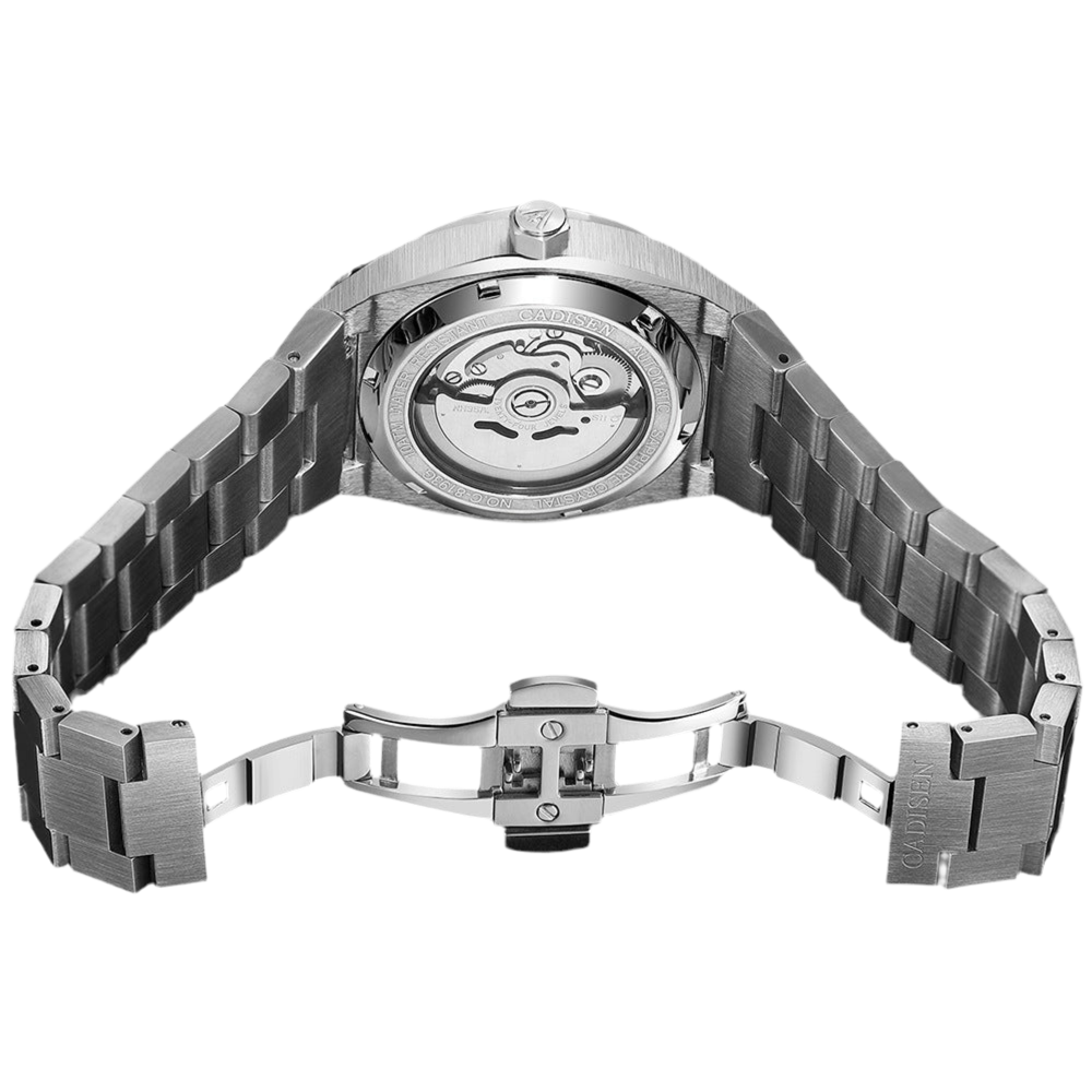 CADISEN Orologio da uomo meccanico automatico impermeabile 100M, orologio da polso casual business di lusso di marca