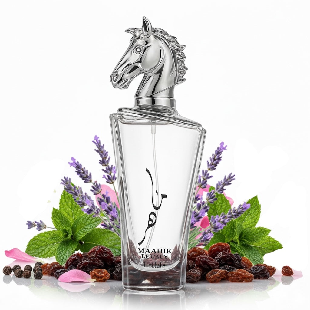 Lattafa Maahir Legacy - Aromatic Spicy, Citrus, Amber Wood - Eau de Parfum Long-Lasting Fragrance for Men, 3.40 Ounce / 100 ml - Acquisti Online