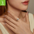 Eenvoudige en elegante luxe damesring van s925 puur zilver