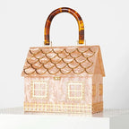 Women's Luxury Designer  Acrylic Handle House Shaped Purses And Handbags