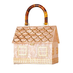 Women's Luxury Alizekerr Acrylic Box Hand Bags Fashionable Acrylic Handle House Shaped Purses And Handbags