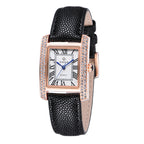 WWOOR Women's Leather Band Square Dial Women Watches Analog Quartz Waterproof Business Wrist Watch