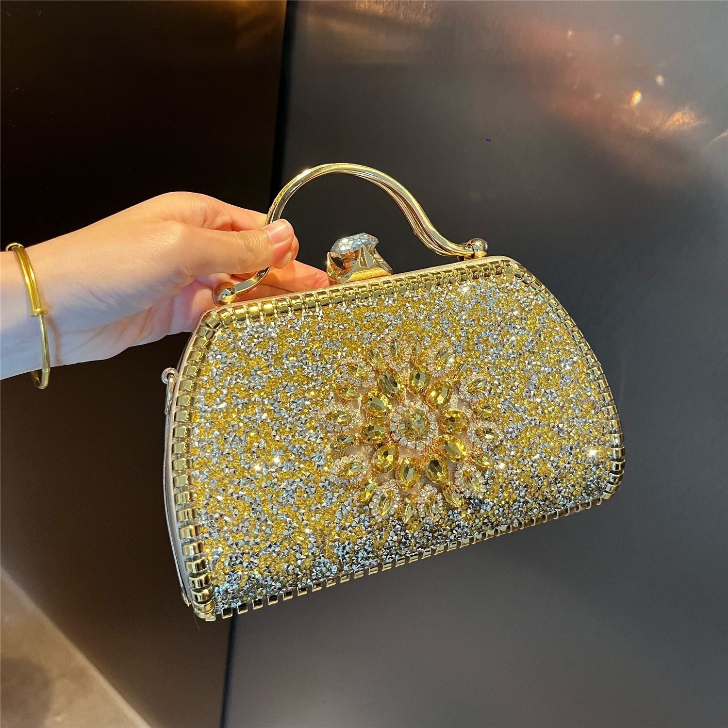 Luxury fashion party Attainable HandBag full stone craved for Women's - Acquisti Online