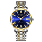 FNGEEN Top Brand Luxury Fashion Green Mechanical Watch for Men Stainless Steel Waterproof Sports Automatic Calendar Men's Watch - Acquisti Online