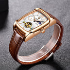 LIGE ManLuxury Automatic Leather Band Watch - Acquisti Online