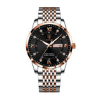 POEDAGAR Korean Style Luxury Men Quartz Watch Waterproof Week Date Quartz Stainless Steel Men Wrist Watches