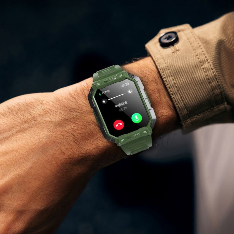 F307 Smart Watch 2.1 con schermo grande, a tre prove, Bluetooth, per chiamate, monitoraggio della frequenza cardiaca, della pressione sanguigna e della glicemia, orologio sportivo