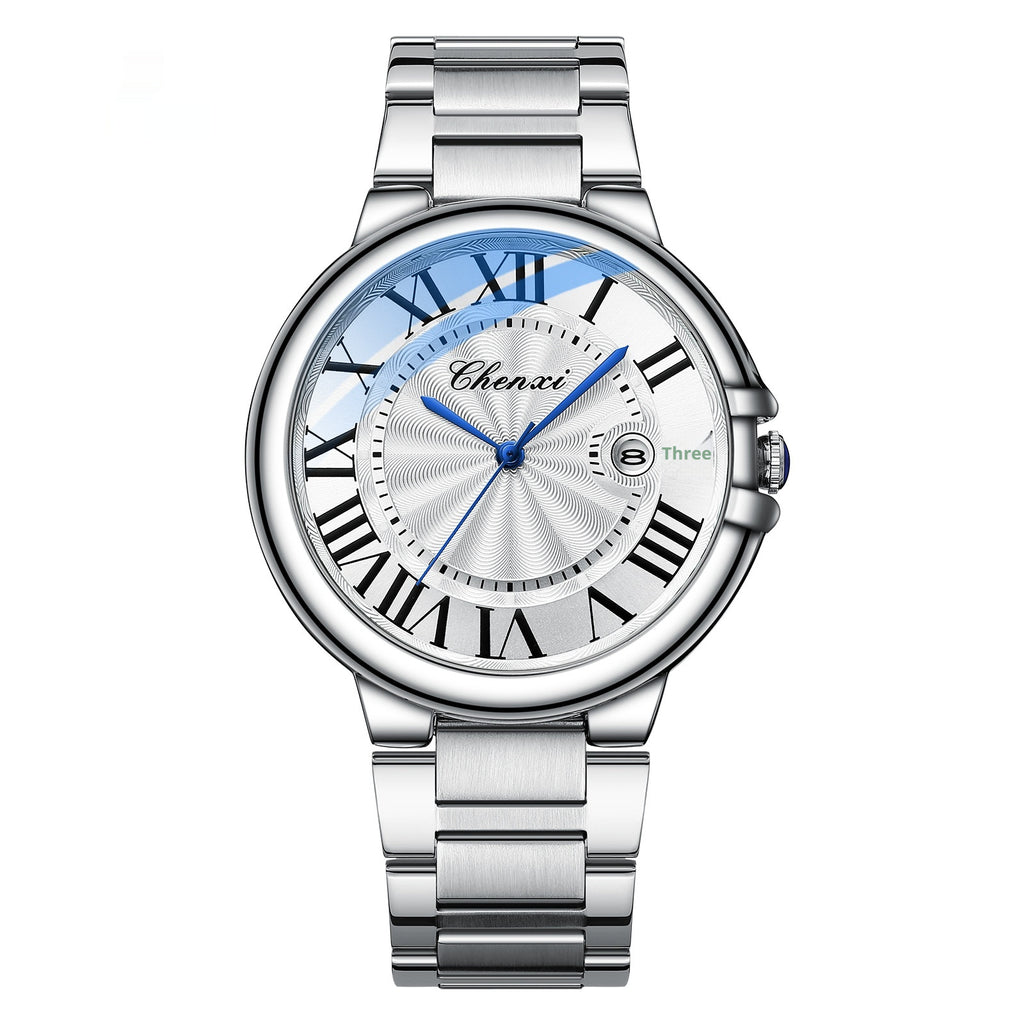 CHENXI Brand Luxury Fashion Women Quartz Watch Stainless Steel Wristwatches Quartz Waterproof Luminous Couple Watch