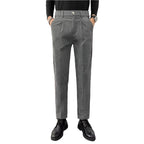 All-match stretch draperende pantalon rechte enkellange cargobroek