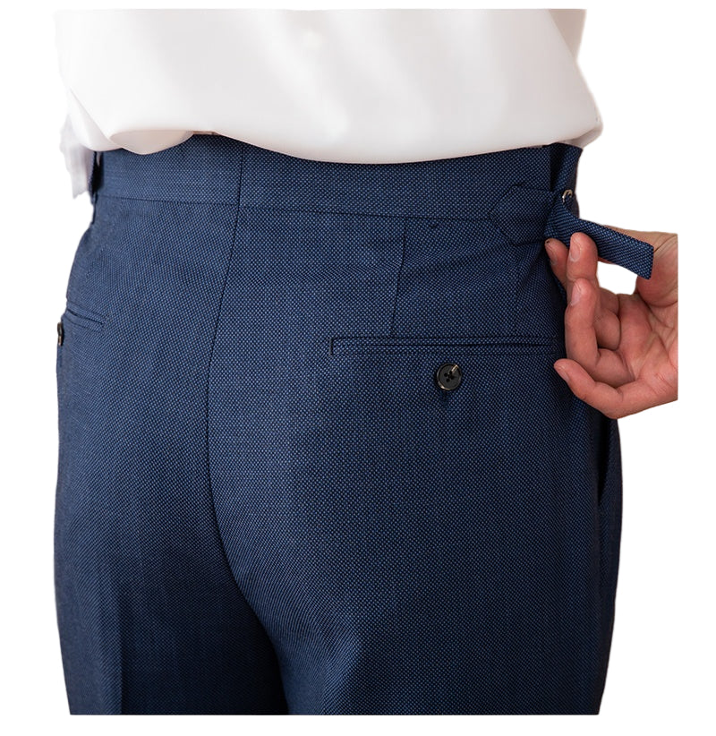 Heren modieuze zakelijke casual formele broek effen kleur Naples hoge taille rechte buis heren casual formele broek