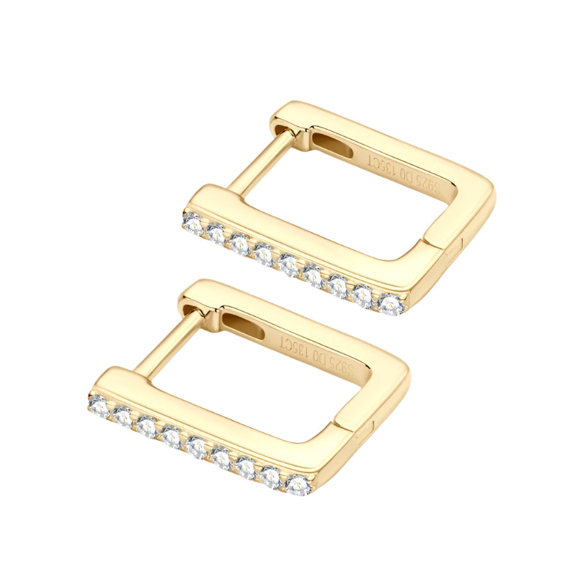 Affordable Luxury Style High-grade Square Moissanite Earrings For Women's