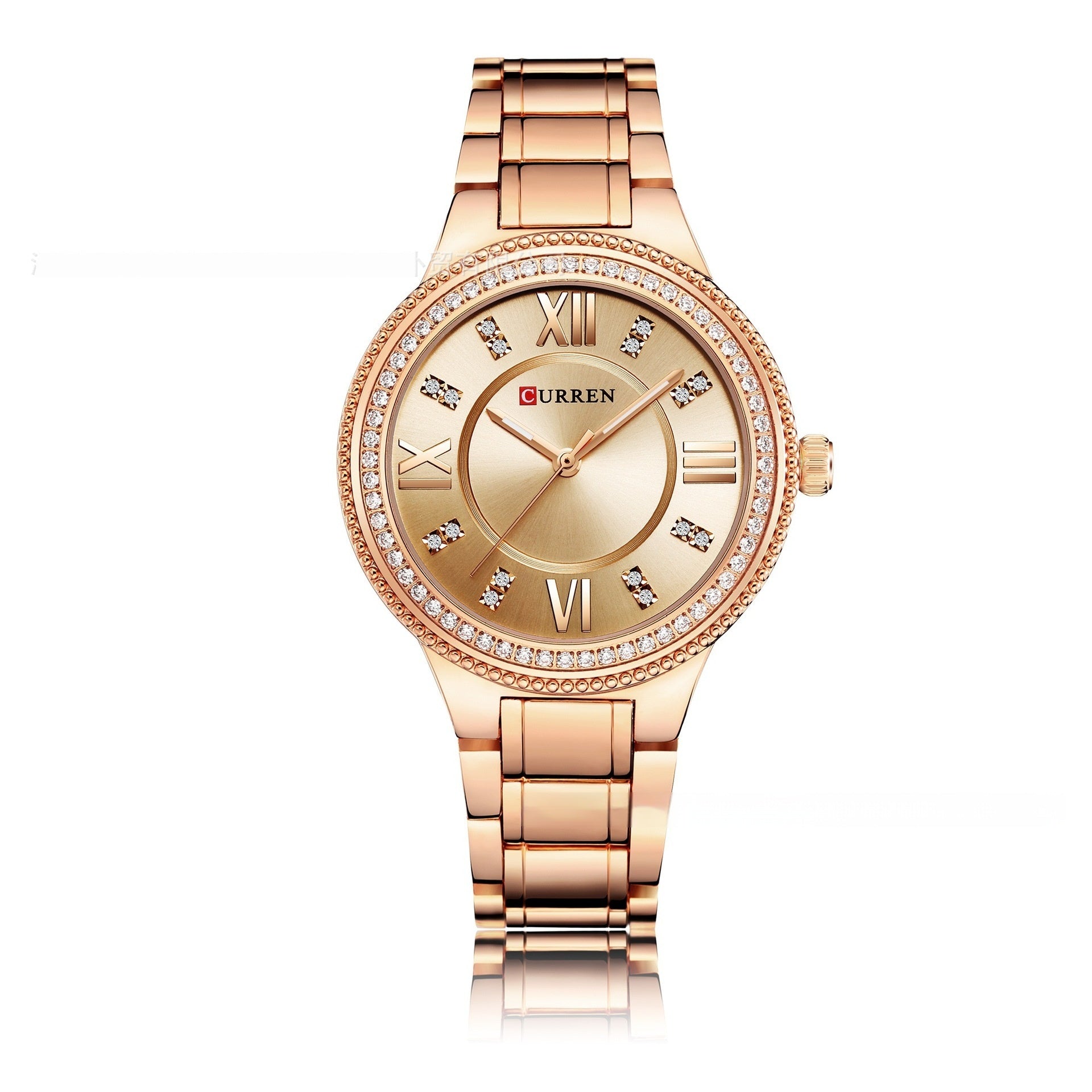 CURREN 9004 Women Quartz Watch Fashion Diamond Dress Bracelet Ladies Watches Quartz Women's Wrist Watch - Acquisti Online