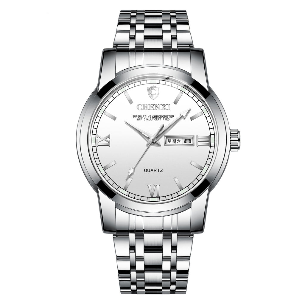 Men's Quartz Watch Top Brand Luxury Business Waterproof Date Clock Full Steel Men Quartz Wrist Watch