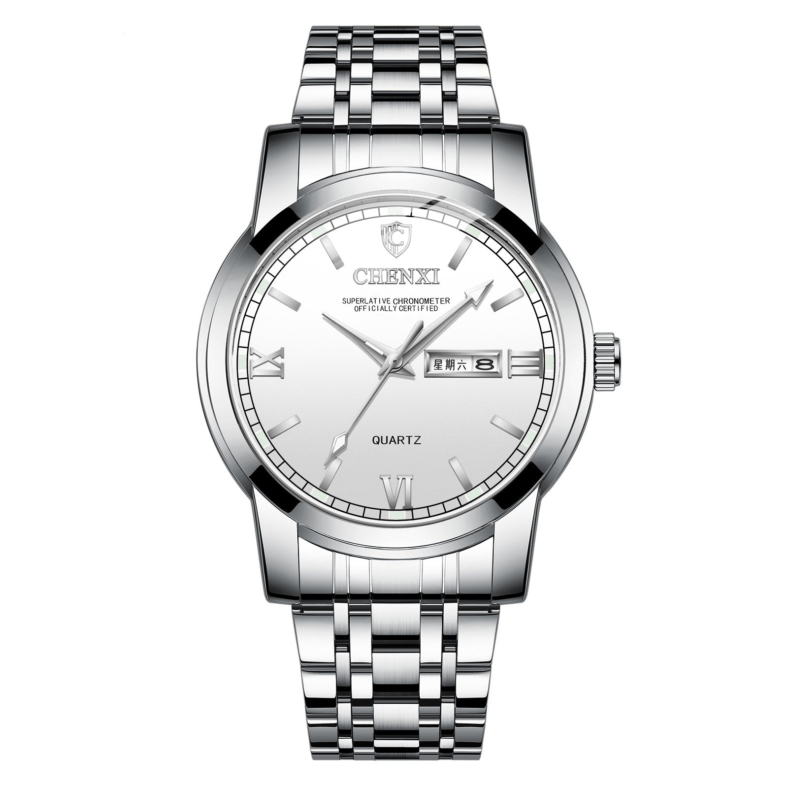 Men's Quartz Watch Top Brand Luxury Business Waterproof Date Clock Full Steel Men Quartz Wrist Watch