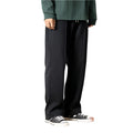Heren modieuze casual broek, losse, afzakkende katoenen badstof gebreide joggingbroek, modieuze heren casual broek