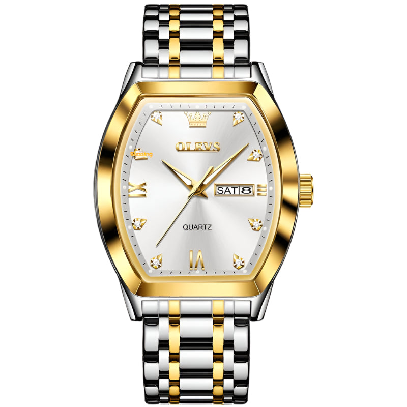 OLEVS TOP Brand Men's Watches Diamond Dial High-end Waterproof Stainless Steel Wrist Watch for Men