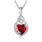 Women's Heart-shaped Ruby Jewelry Suit