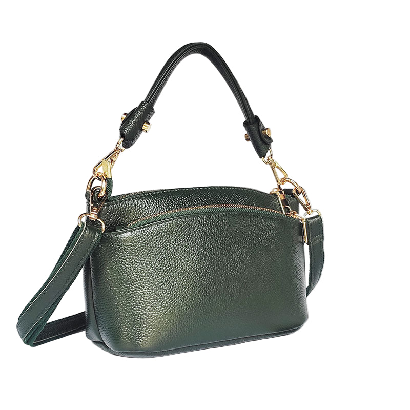 Women's Fashionable Shoulder Leather Bag Multi Function Pocket Crossbody Genuine Leather Handbag Women's Shoulder Bag