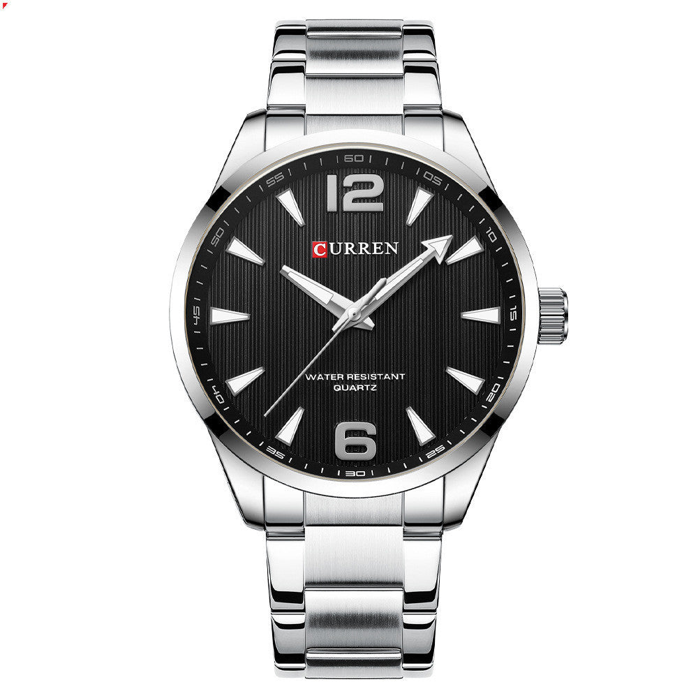Curren Men's Business Casual Fashion Watch Automatic Quartz Movement Steel Band Waterproof Man Watch - Acquisti Online