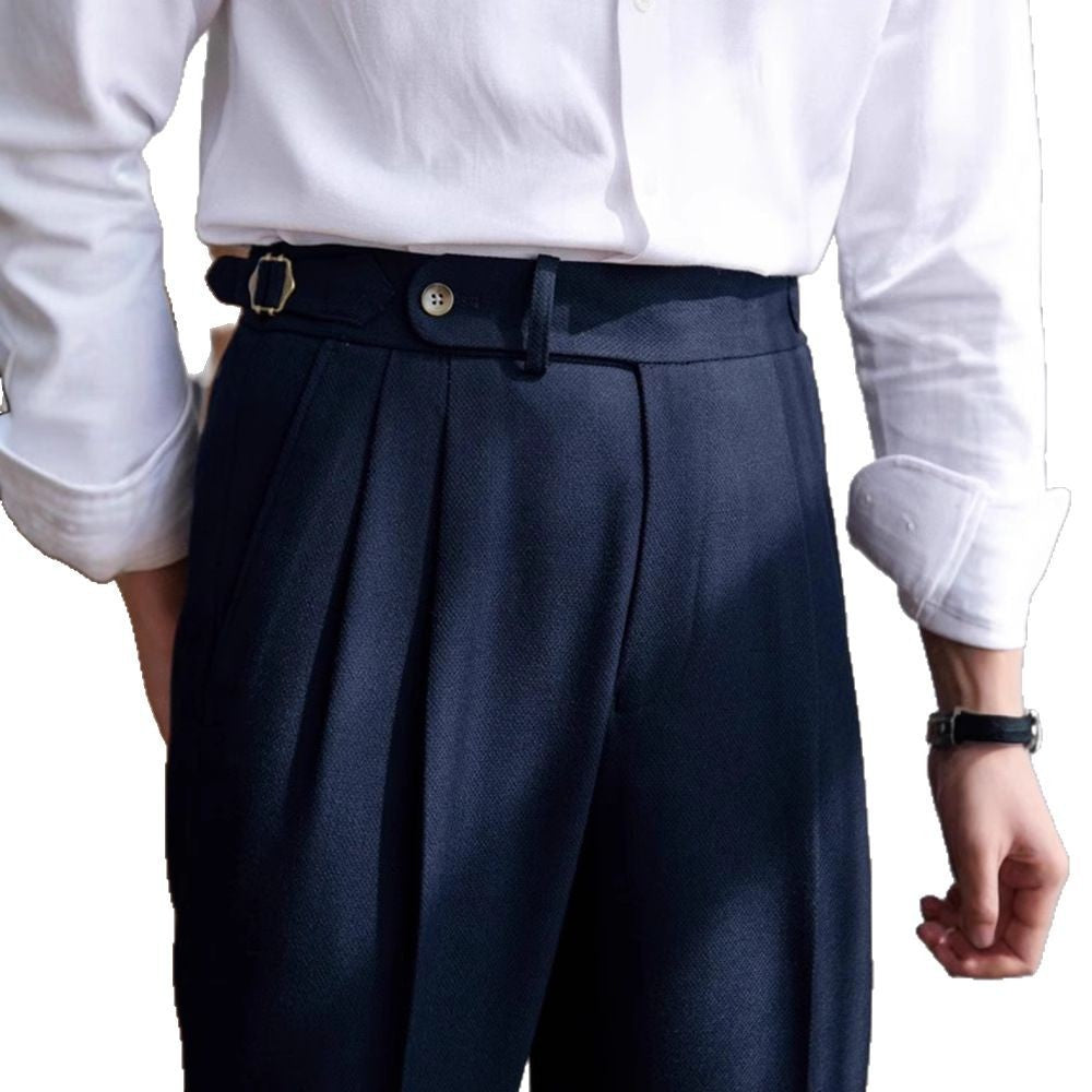 Men's Fashionable Casual Pants British Style Polyester Fiber Straight  Business Formal Fashion Men's Casual Pants - Acquisti Online