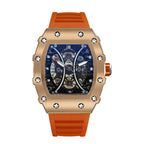 Luxury Automatic Quartz Hollow Luminous Waterproof Barrel-shaped Men's Watch