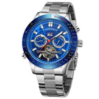 FORSINING 332G Orologio da uomo di lusso della serie Aviation Professional Week, automatico, con data, sportivo