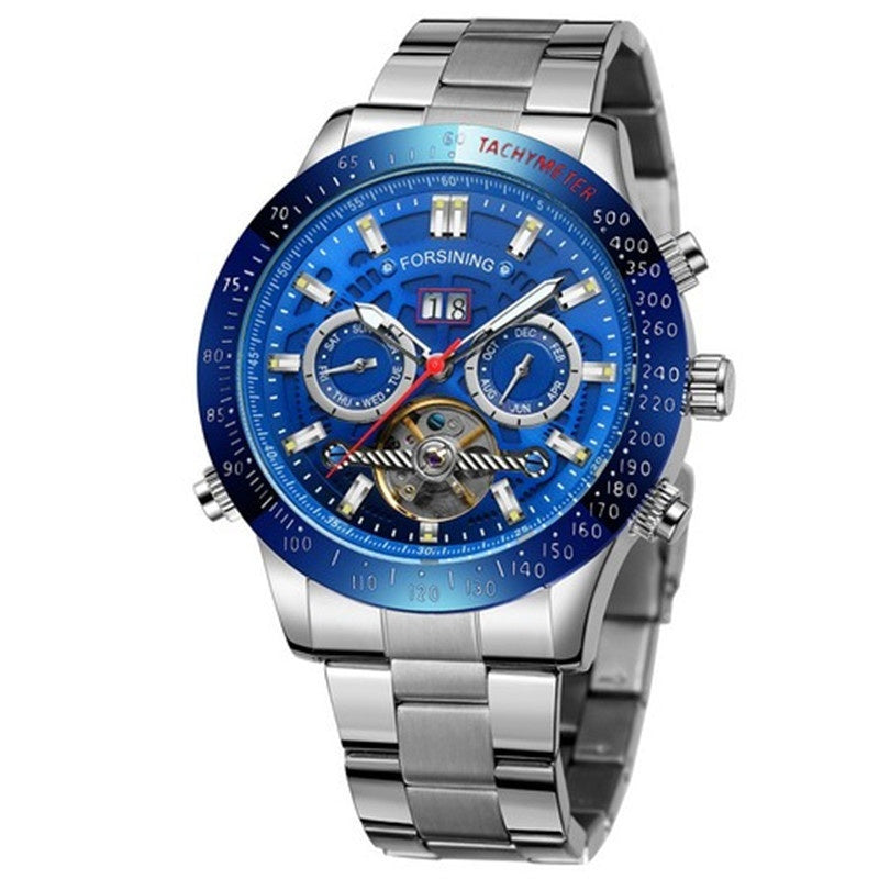 FORSINING 332G Orologio da uomo di lusso della serie Aviation Professional Week, automatico, con data, sportivo