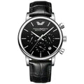 Orologio da uomo casual elegante, multifunzionale, automatico al quarzo, impermeabile, con cinturino in acciaio