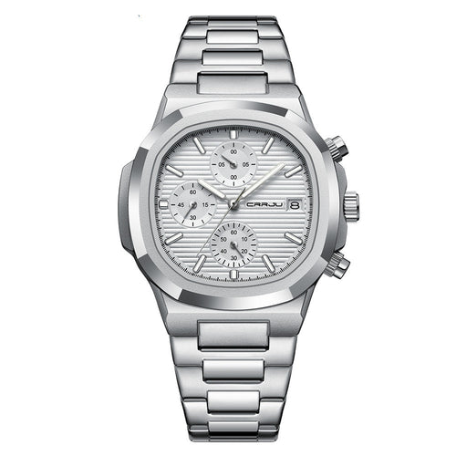 Fashionable Men's Quartz Watch Multifunctional Waterproof Calendar Luminous Stainless Steel Six-pin Men's Quartz Watch - Acquisti Online