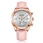 MEGIR Women Quartz Watch Waterproof Top Brand Luxury Chronograph Ladies Wristwatch Genuine Leather Casual Bracelet Watch