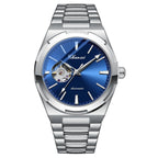 New Men's Watch Stainless Steel Mechanical Wristwatches Fashion Sports Waterproof Watches For Men Hollow Out Automatic Movement