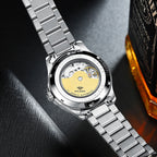 AILANG Men's Business Casual Fashion Watch Automatic Mechanical Movement Watch Waterproof Steel Band Man Watch - Acquisti Online