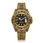 FENSIR Luxe herenmode quartzhorloge van roestvrij staal, waterdicht en lichtgevend automatisch quartzhorloge voor heren