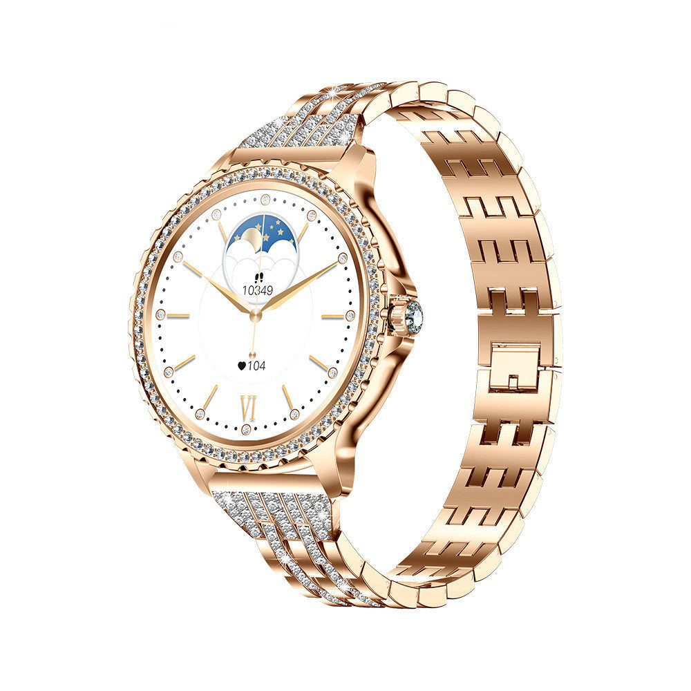 I58 Smartwatch Bluetooth BT-oproep Gezondheidstracker Bloedzuurstof Slimme herinnering Multisportmodus Rhinstone Crafted Smartwatch