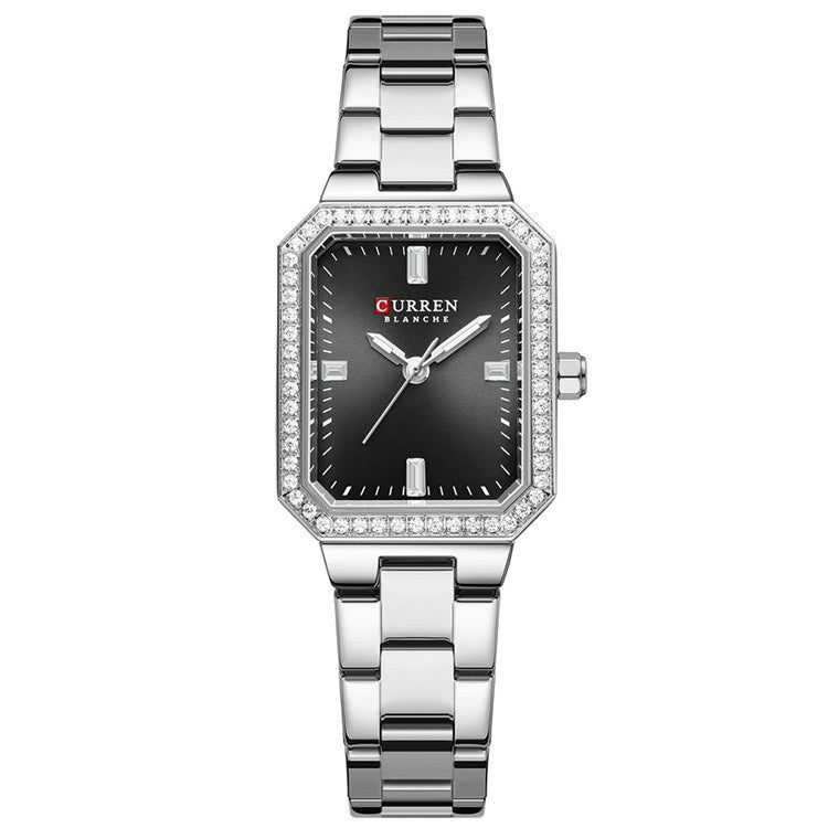 Curren Women's Quartz Wristwatches Stainless Steel Waterproof Luxury Rhinstones Women Automatic Quartz Watches - Acquisti Online