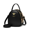 Retro schoudertas voor dames, kleine ronde tas, veelzijdige crossbodytas met meerdere zakken, modieuze crossbodytas voor dames