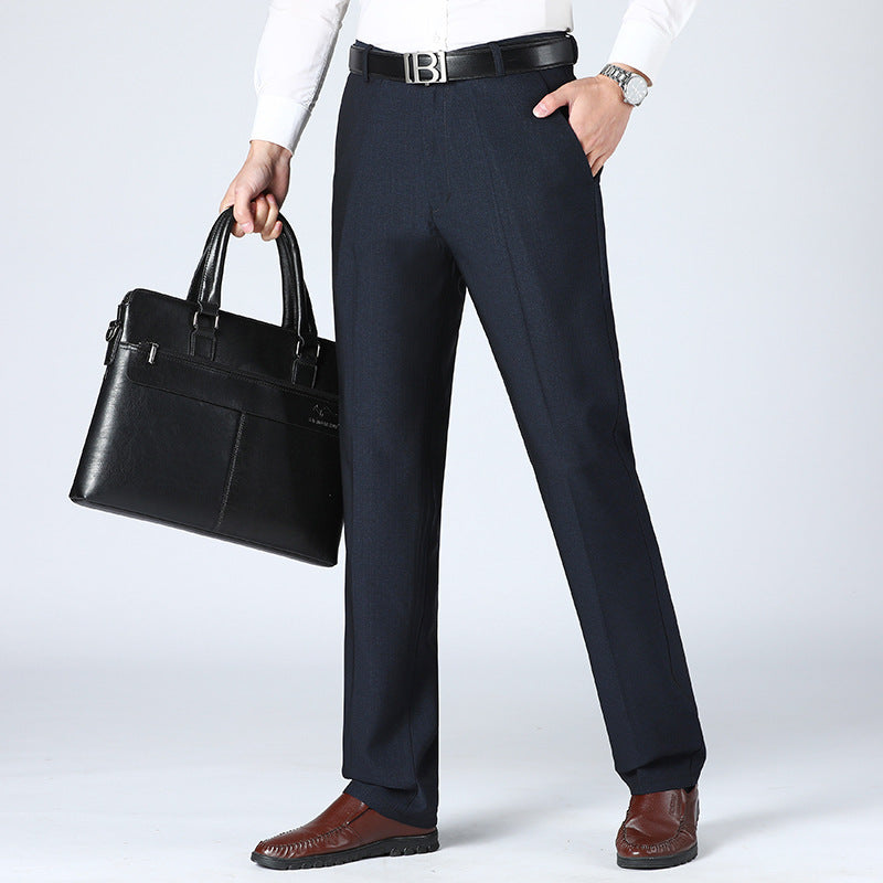 Men's Straight-leg Pants Loose High Waist Suit Pants - Acquisti Online