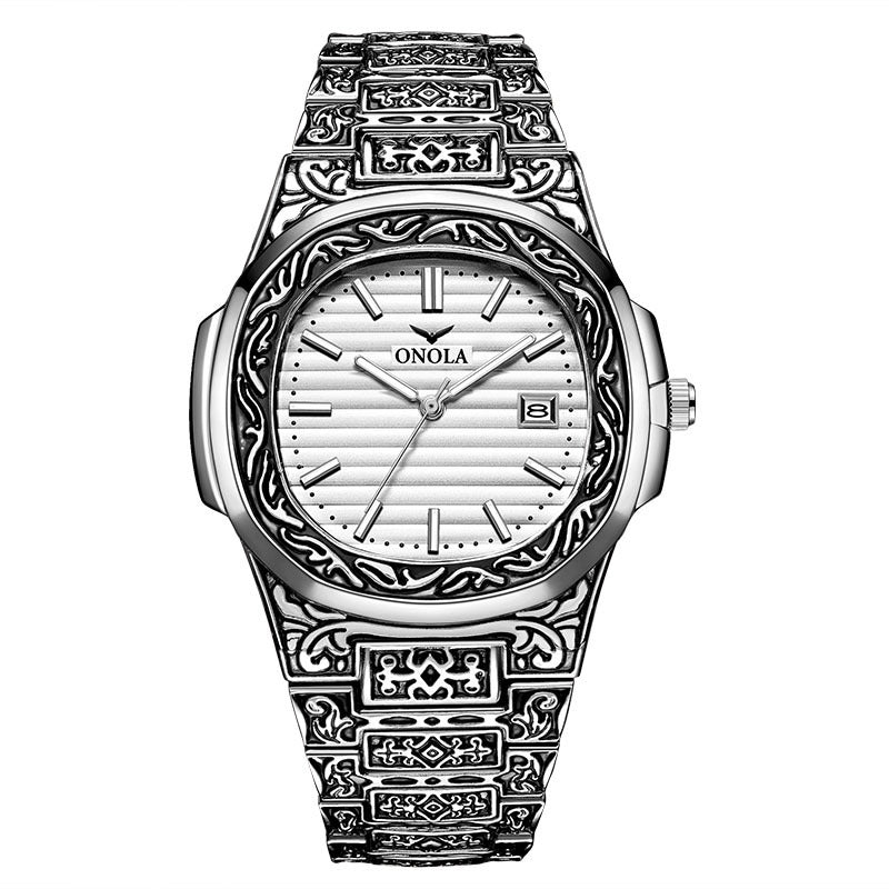 Modieuze quartzhorloges voor dames, merk ONOLA Golden roestvrijstalen horloge, luxe design quartzhorloge voor dames