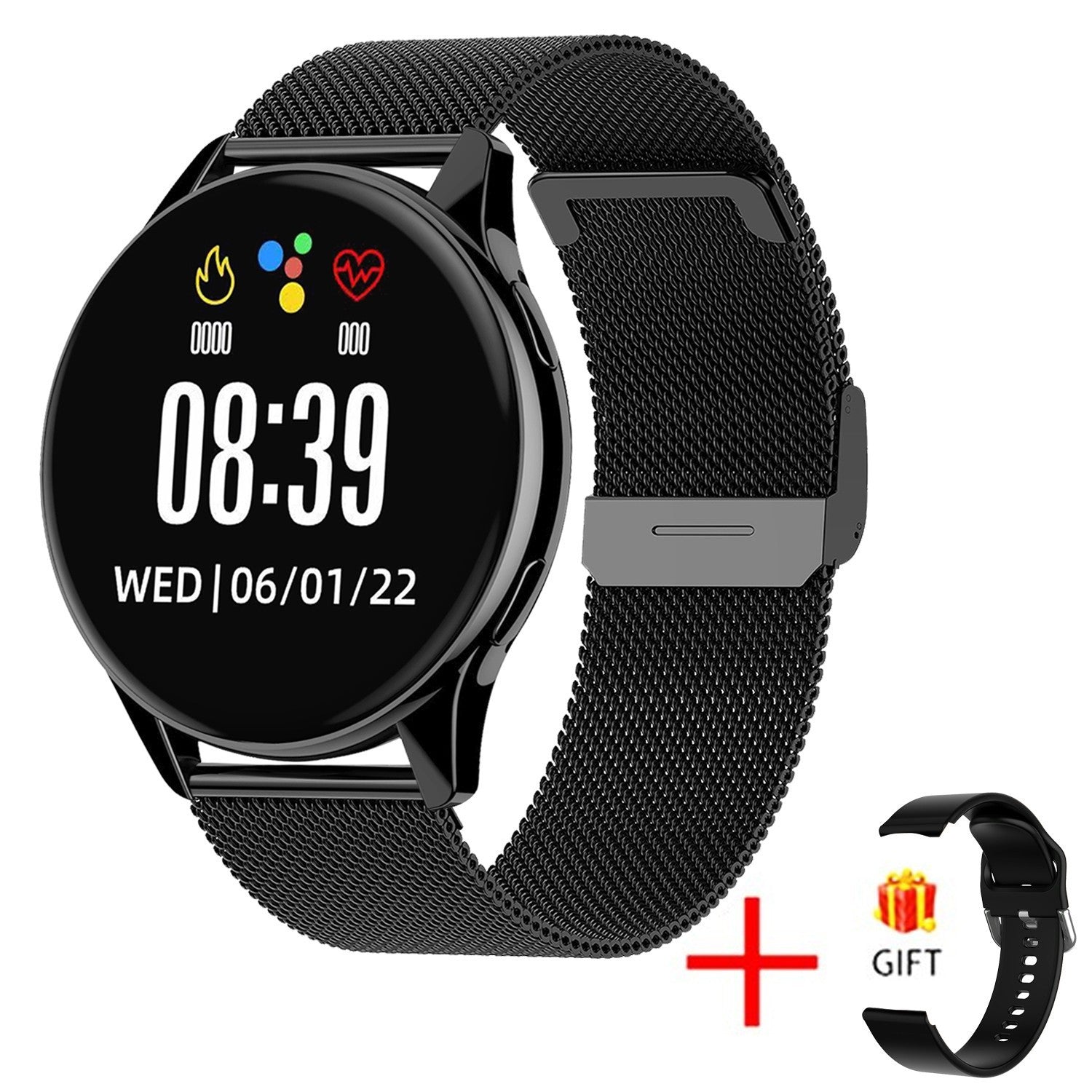 Orologio intelligente da uomo con monitoraggio della frequenza cardiaca e della pressione sanguigna, Bluetooth, chiamate, NFC, IP67, impermeabile, per Android e iOS