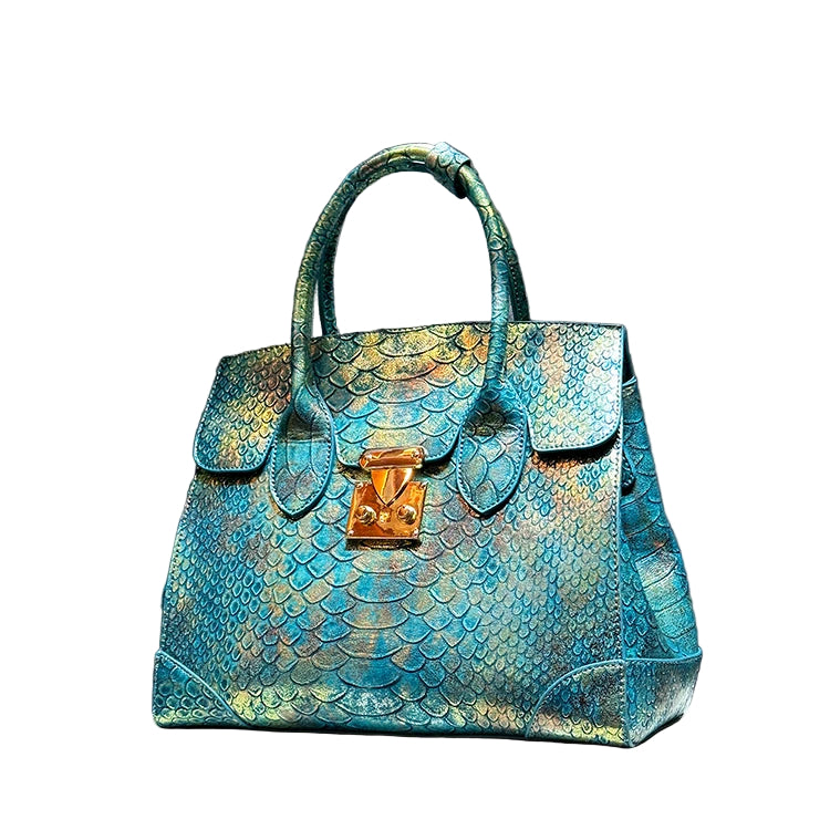 Luxury Designer Brand New High Quality Leather Snake Print Large Capacity Handbag Fashion Trend Crossbody Bag