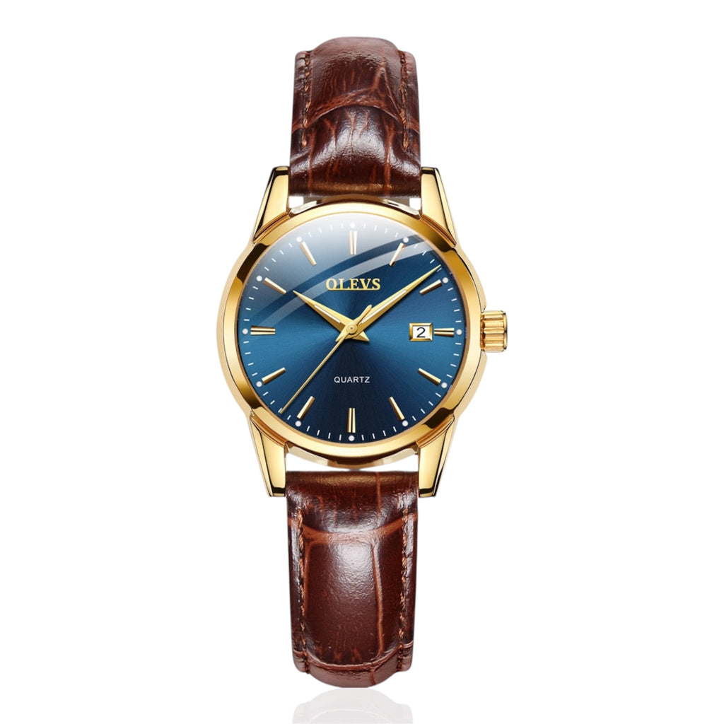 OLEVS Top Brand Women Watches Quartz Leather Strap Waterproof Fashion Ladies Watch with Date Luminous watch - Acquisti Online