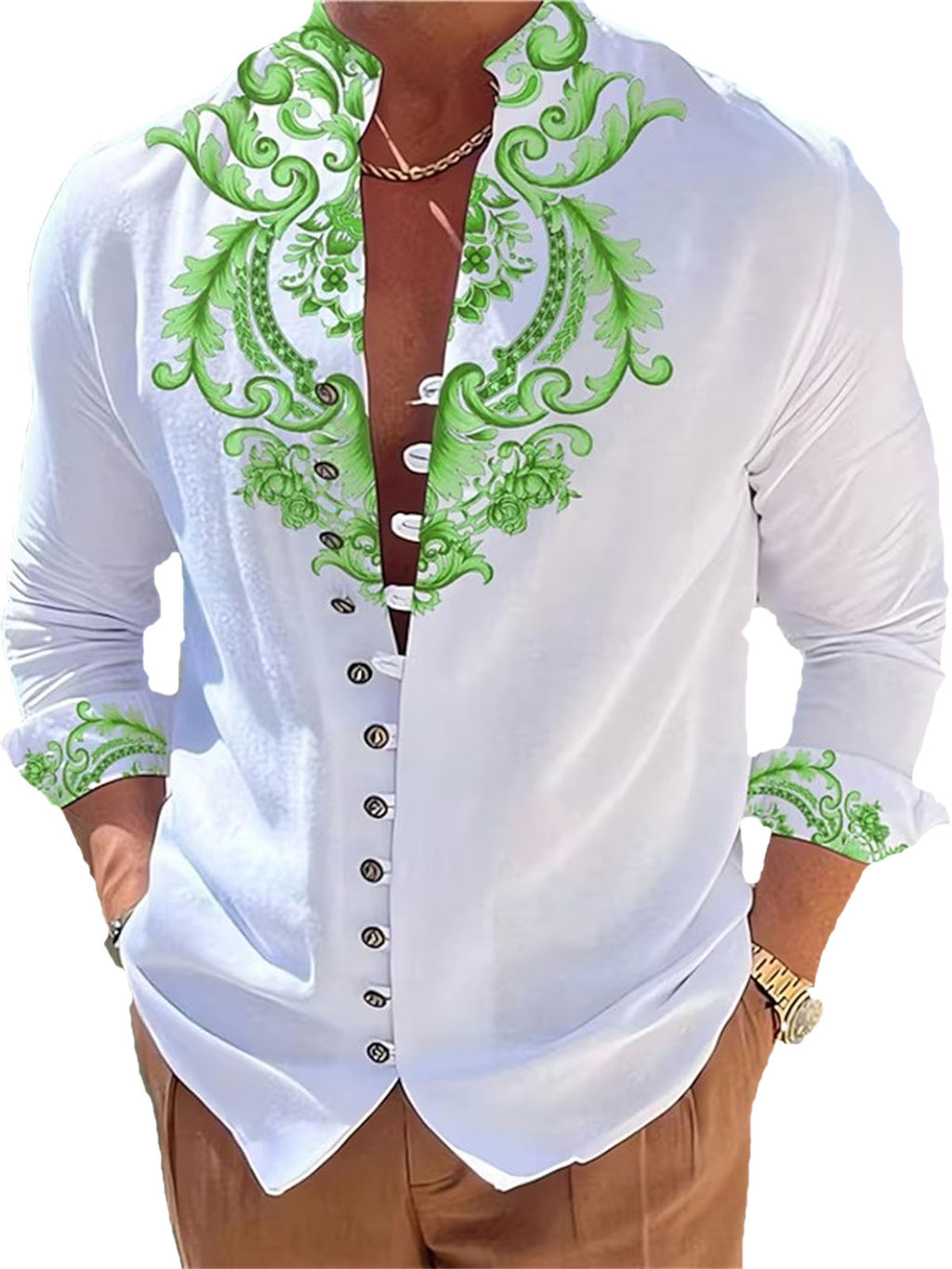3D Printed Shirt Cardigan Casual Top Men's Shirt