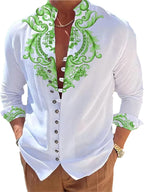 3D Printed Shirt Cardigan Casual Top Men's Shirt