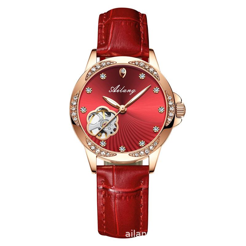 AILANG Dameshorloge Luxe Horloges Waterdicht Leer Automatisch Mechanisch Dameshorloge