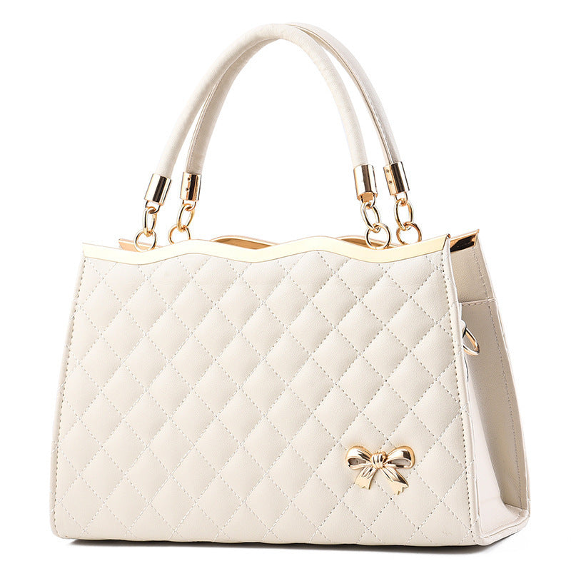 Female Bag Spring New Embroidered Rhombus Ladies Handbag