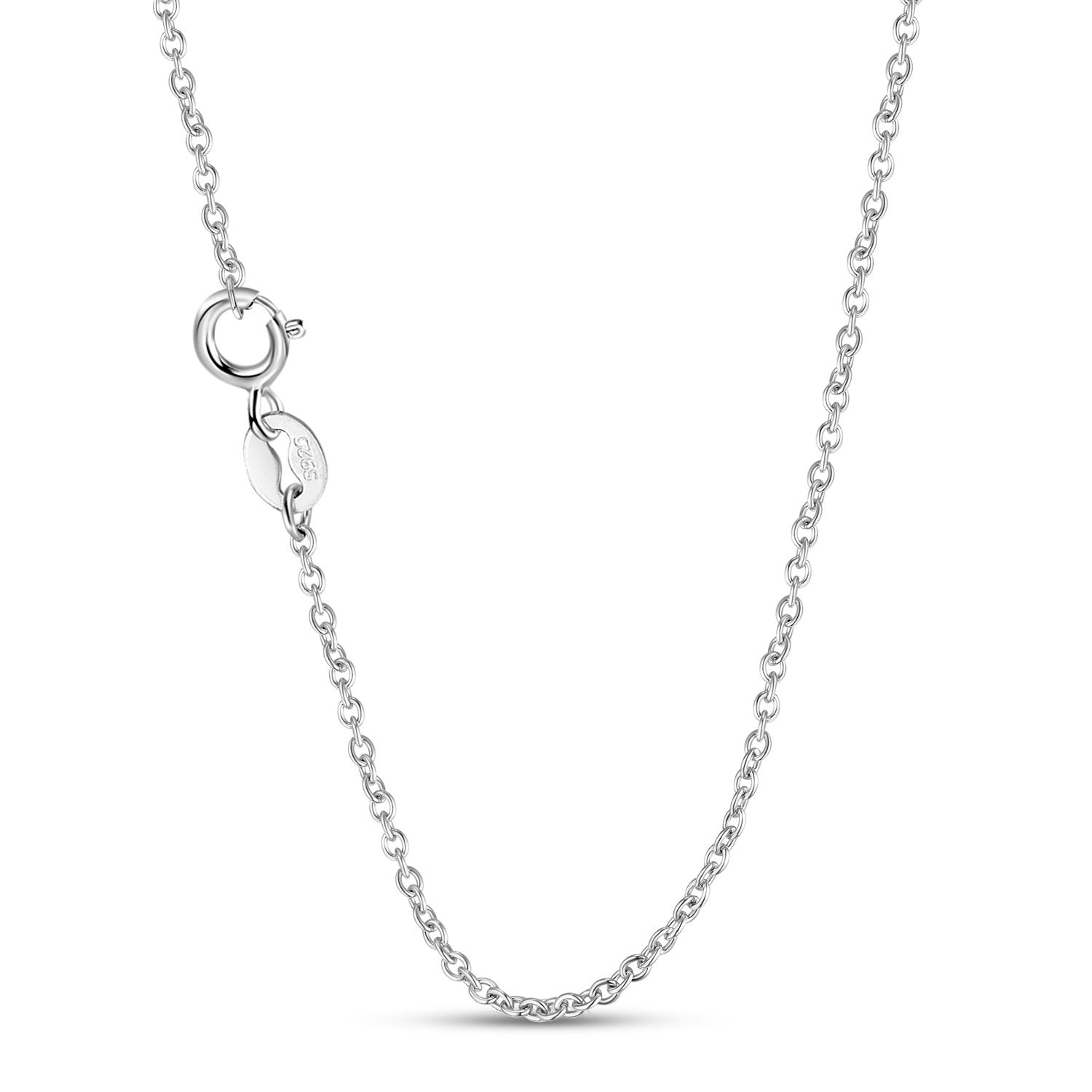 S925 Sterling Silver Zirconium Inlaid Glittering Blue Necklace Pendant Ins Style